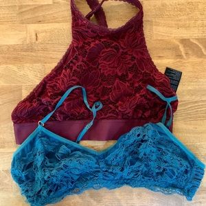 2 Urban Outfitters Out From Under Lace Bralettes